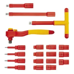   Dugókulcs Készlet Neo 01-306, 1/2", 19 Részes, 1000V, Szigetelt