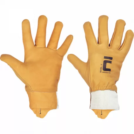 Vacher Bőrkesztyű Sárga 10