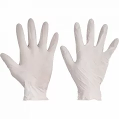 LOON kesztyű, egyszerhasználatos, latex (fehér 10)