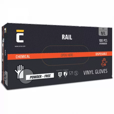 Rail Non PVC Púderezett Egyszerhasználatos Kesztyű 8