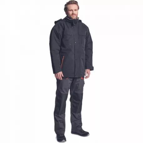 Emerton Téli Kabát Fekete/Narancs S