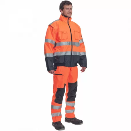 Clovelly Pilóta Dzseki Hv Narancs/Navy XXL