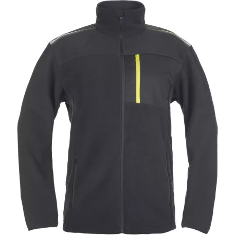 EMERTON STR polár kardigán (fekete/sárga 4XL)