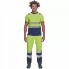 Monzon Hi-Vis Rövid Ujjú Póló Sárga/Navy L