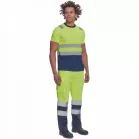 Monzon Hi-Vis Rövid Ujjú Póló Sárga/Navy L