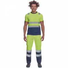 Monzon Hi-Vis Rövid Ujjú Póló Sárga/Navy XL