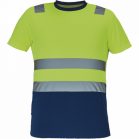 Monzon Hi-Vis Rövid Ujjú Póló Sárga/Navy XXL