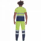 Monzon Hi-Vis Rövid Ujjú Póló Sárga/Navy XXL