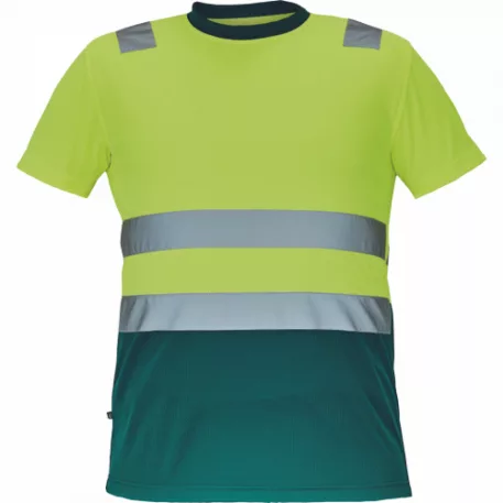 Monzon Hi-Vis Rövid Ujjú Póló Sárga/Zöld S