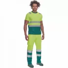 Monzon Hi-Vis Rövid Ujjú Póló Sárga/Zöld L
