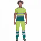 Monzon Hi-Vis Rövid Ujjú Póló Sárga/Zöld XL