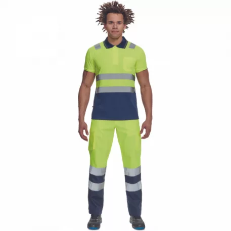 Cadiz Hv Galléros Póló Sárga/Navy XL