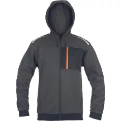  EMERTON STR kapucnis kardigán (szürke/narancssárga XL)