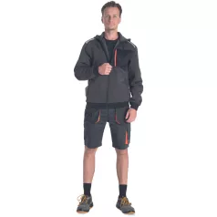  EMERTON STR kapucnis kardigán (szürke/narancssárga XL)