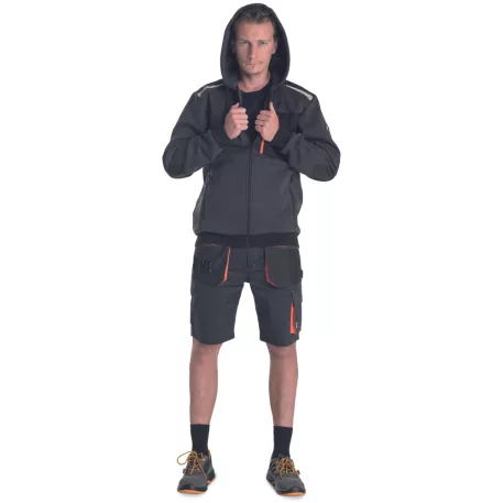  EMERTON STR kapucnis kardigán (szürke/narancssárga XL)