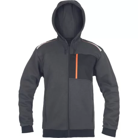  EMERTON STR kapucnis kardigán (szürke/narancssárga 4XL)