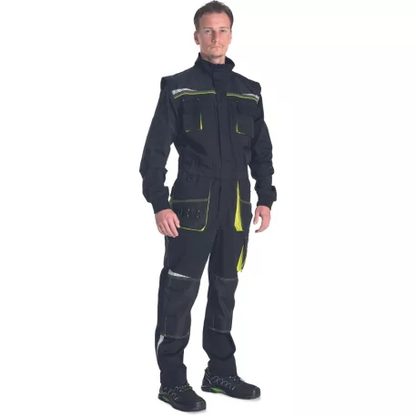EMERTON STR overall (fekete/sárga 58/XL)