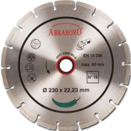 Gyémántvágó Abraboro 230x22,3 No.16 Szegmens 7 mm /St-5/