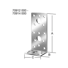 Vormann Derékszögű Lemez 70912 60x40x60 mm/20 db