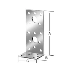 Vormann Derékszögű Lemez 70913 80x60x60 mm 50 db