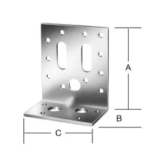 Vormann Derékszögű Lemez 71195 90x48x76 mm 50 db