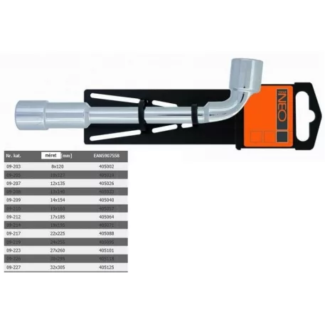 Pipakulcs Neo 09-205 10x137 mm