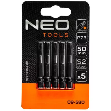 Ütvecsavarozó Bit Neo 09-580 50mm  Pz3  /5db