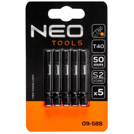 Ütvecsavarozó Bit Neo 09-588 50mm  T40  /5db