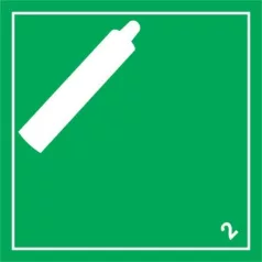   Nem gyúlékony, nem mérgező gázok 2.2 alosztály - öntapadó, 100*100 mm