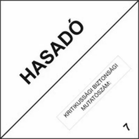 Radioaktív anyagok 7E - öntapadó, 100*100 mm