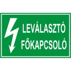 Leválasztó főkapcsoló - öntapadó, 150*100 mm