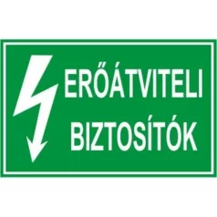 Erőátviteli biztosítók - öntapadó, 150*100 mm