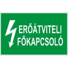 Erőátviteli főkapcsoló - öntapadó, 150*100 mm