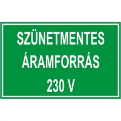 Szünetmentes áramforrás 230V - öntapadó, 150*100 mm