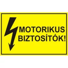Motorikus biztosítók - öntapadó, 150*100 mm