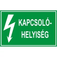 Kapcsolóhelyiség - öntapadó, 150*100 mm