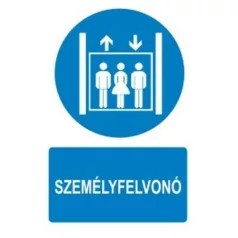 Személyfelvonó - öntapadó, 160*240 mm
