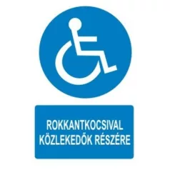   Rokkantkocsival közlekedők részére - öntapadó, 160*240 mm