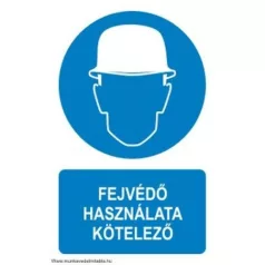 Fejvédő használata kötelező! - 160*240 mm, öntapadó