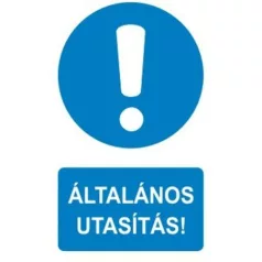 Általános utasítás! - öntapadó, 160*240 mm