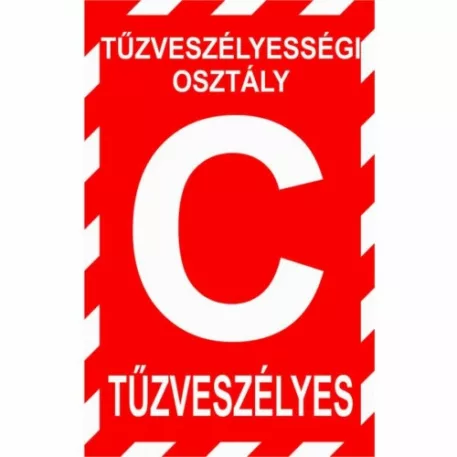 "C" tűzv.osztály - öntapadó, 160*240 mm