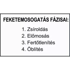 Feketemosogatás fázisai - öntapadó, 160*240 mm