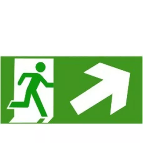 Menekül lépcsőn jobbra fel - öntapadó, 200*100 mm