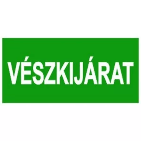 Vészkijárat - öntapadó, 200*100 mm