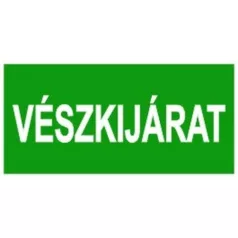 Vészkijárat - öntapadó, 300*100 mm