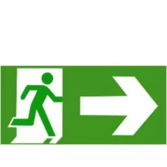 Menekül jobbra - öntapadó, 300*150 mm