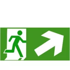 Menekül lépcsőn jobbra fel - öntapadó, 300*150 mm