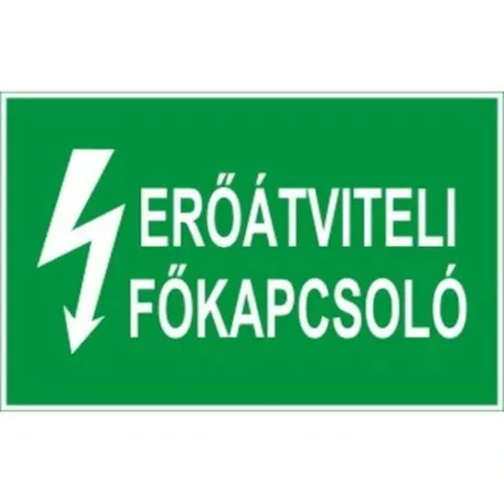 Erőátviteli főkapcsoló - öntapadó, 90*60 mm