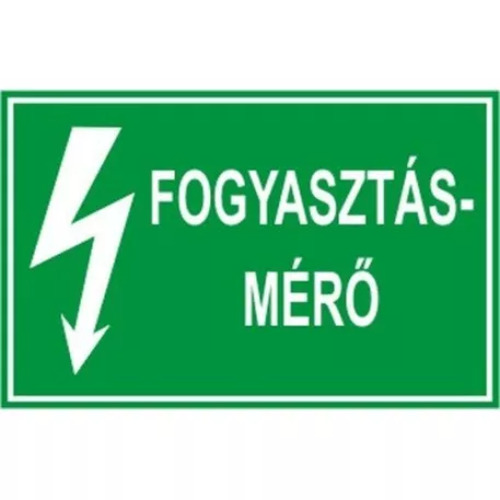 Fogyasztásmérő - öntapadó, 90*60 mm