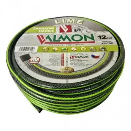 Locsolótömlő Cseh 1/2" Lime-Ezüst, Zöld Csíkkal /25M